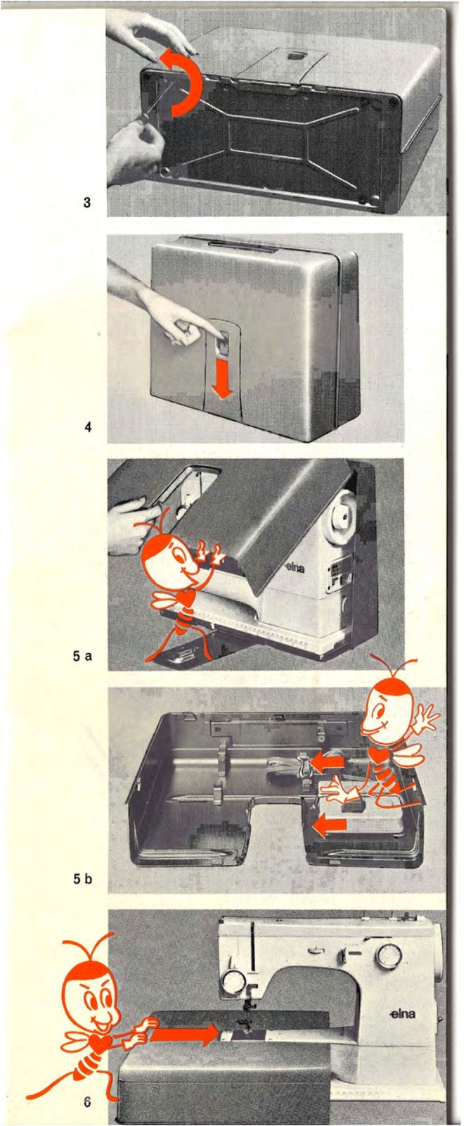 ELNA Star De Luxe Plana Super Instruction Manual - WIRE BOUND - TOUGH COVERS