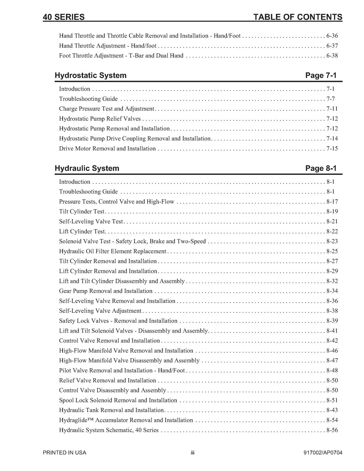 GEHL SL4640 SL4840 SL5640 SL6640 Skid-Steer Loader Service Manual - WIRE BOUND