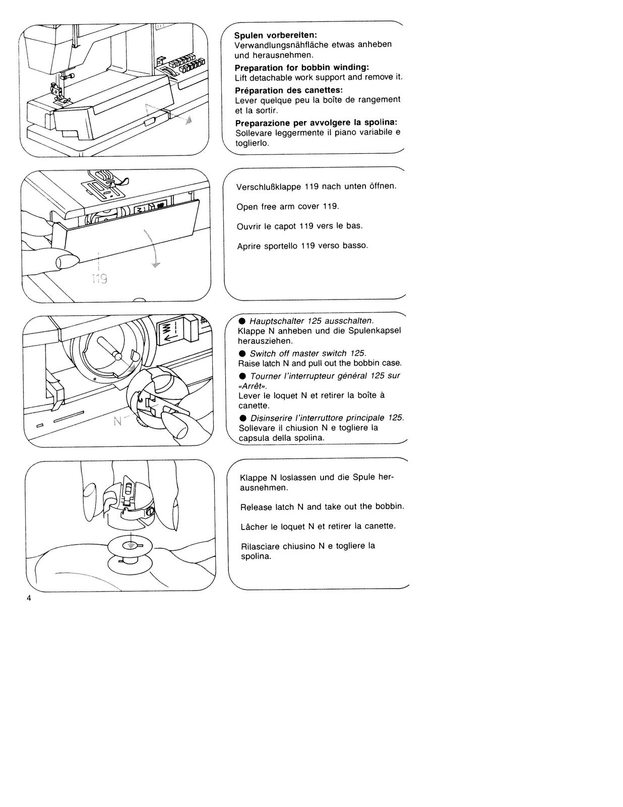 PFAFF Hobbymatic 947 Sewing Machine Instruction Manual - WIRE BOUND - COVERS