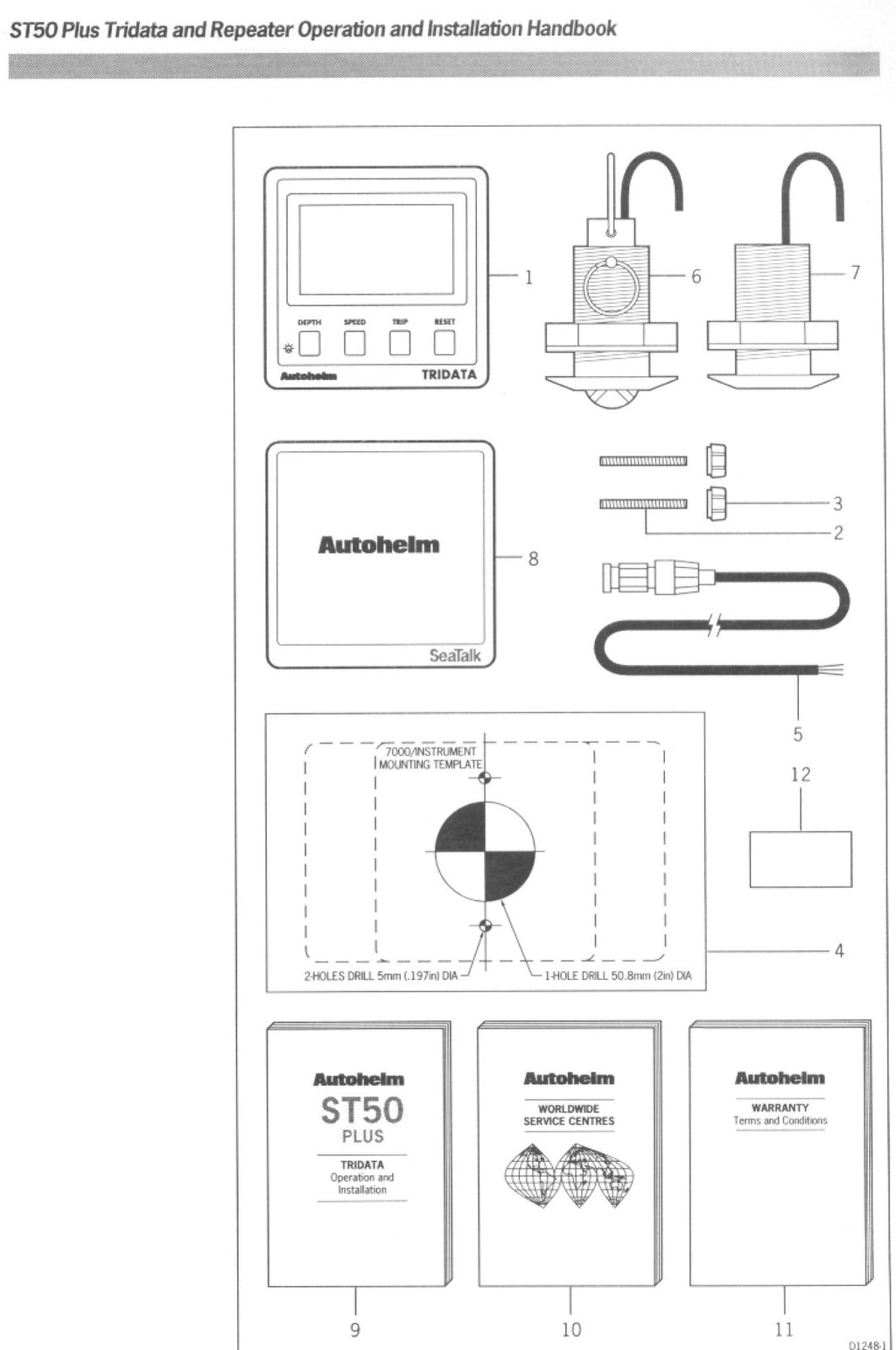 Autohelm ST50 Tridata Repeater Installation and Instruction Manual - BOUND