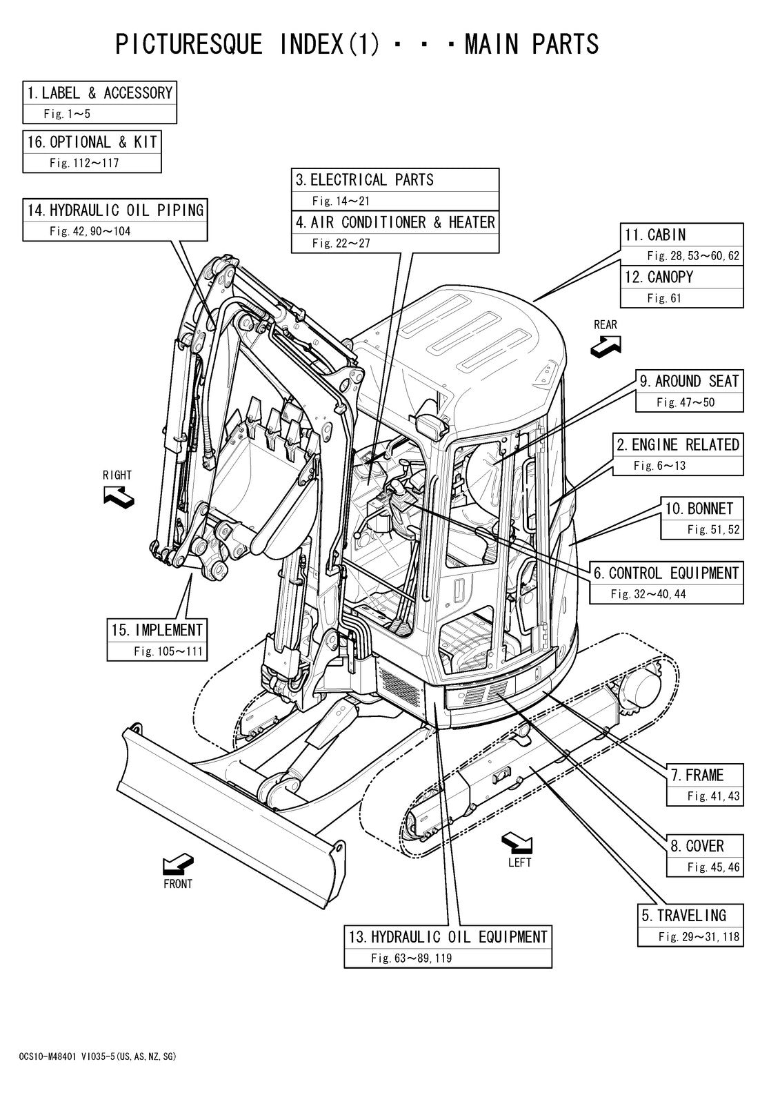 YANMAR ViO35-5 Excavator Parts Catalog Manual 2017 - WIRE BOUND - TOUGH COVERS