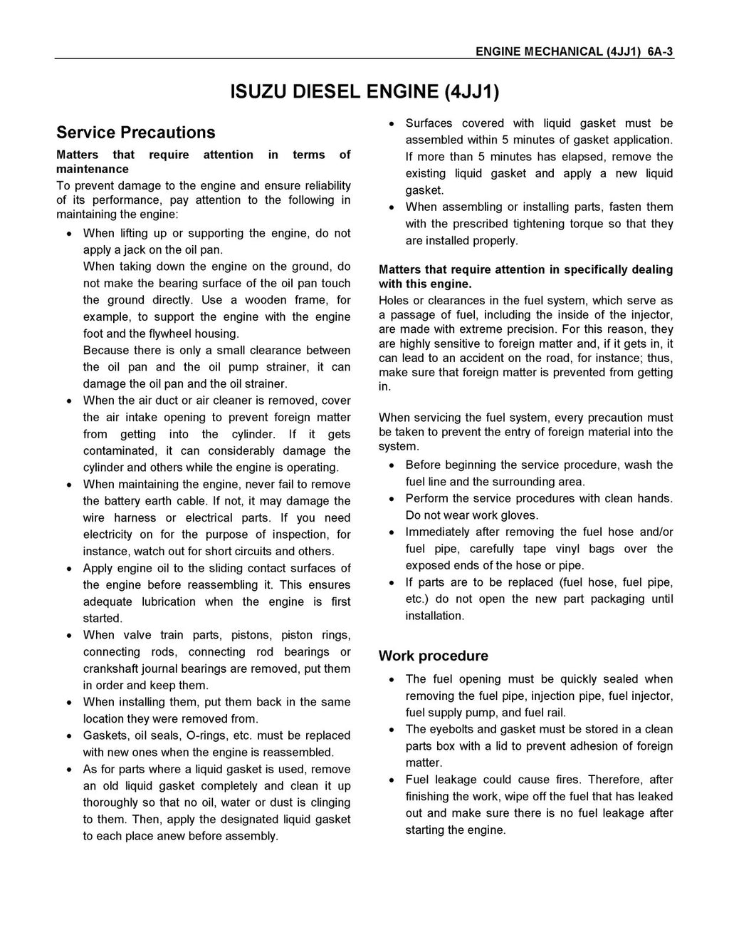 ISUZU D-MAX 2011 4JJ1 Diesel Engine Workshop Service Manual - WIRE BOUND