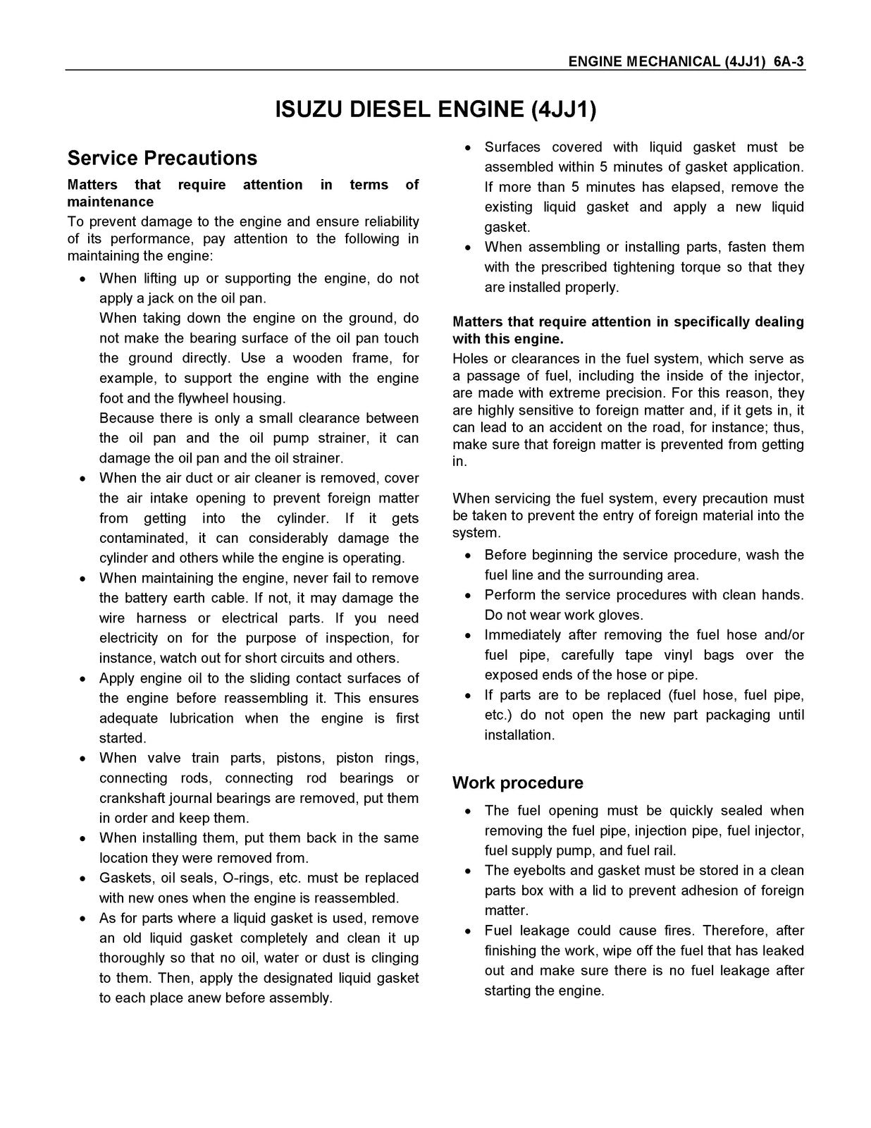 ISUZU D-MAX 2011 4JJ1 Diesel Engine Workshop Service Manual - WIRE BOUND