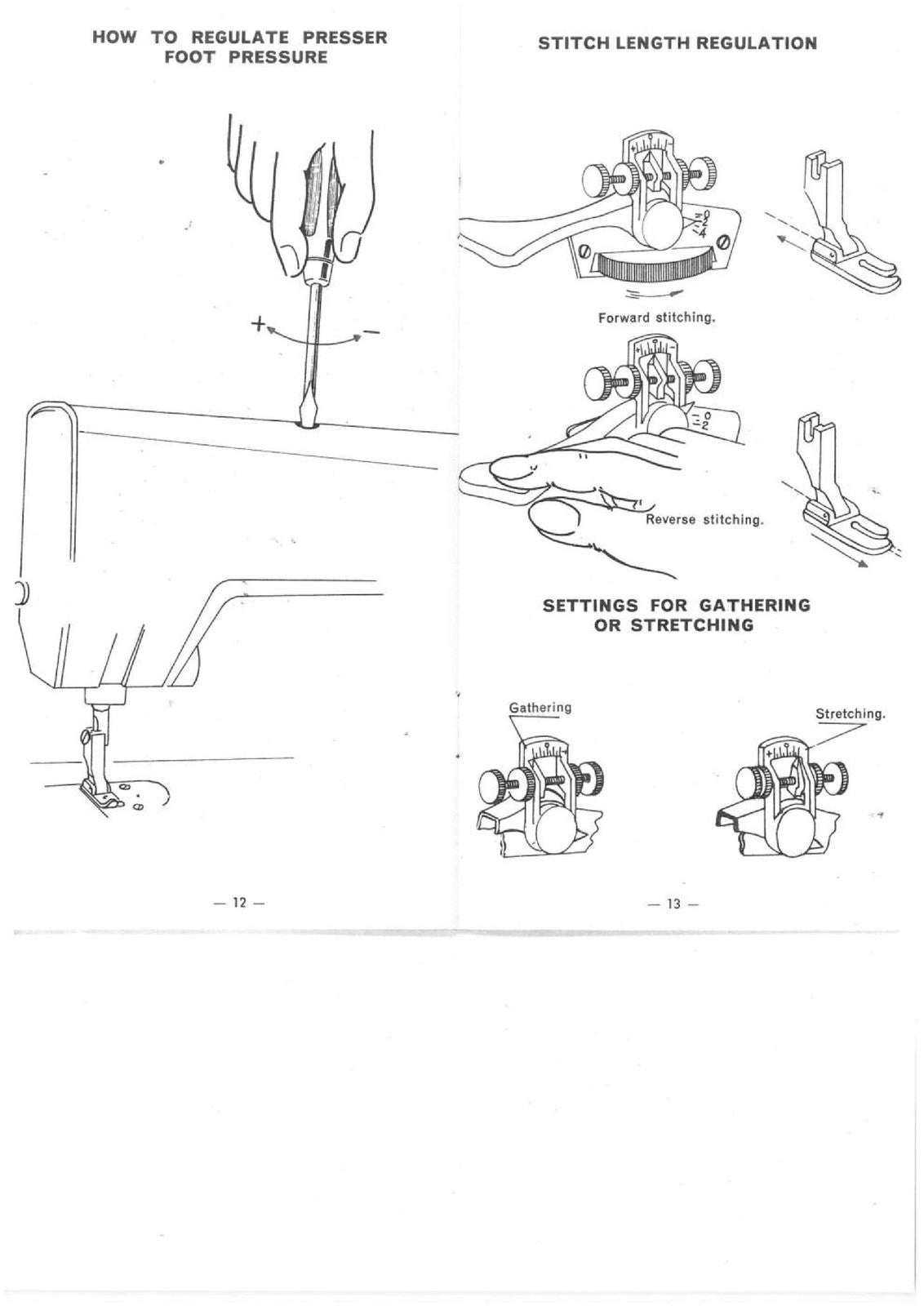 ALFA 206 Sewing Machine Instruction And Timing Manual - WIRE BOUND - COVERS
