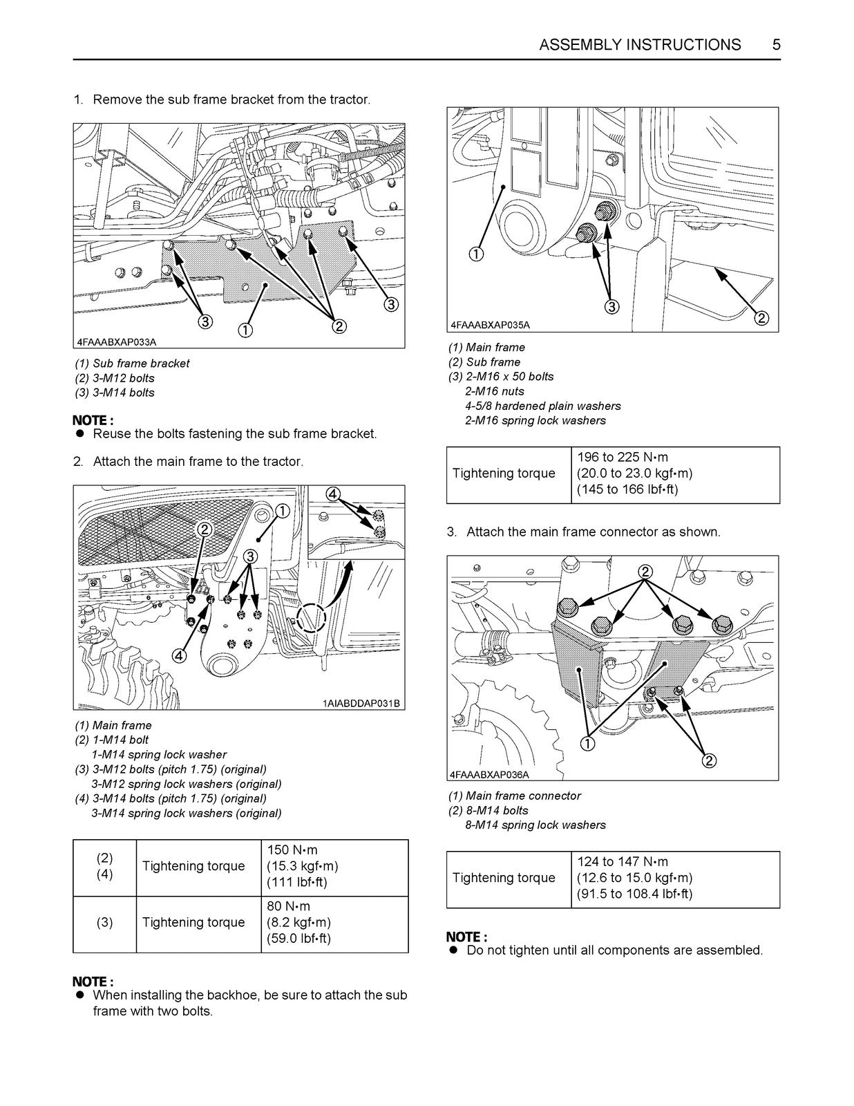 KUBOTA LA534 Loader Kit Assembly Instructions Manual 2012 - WIRE BOUND - COVERS