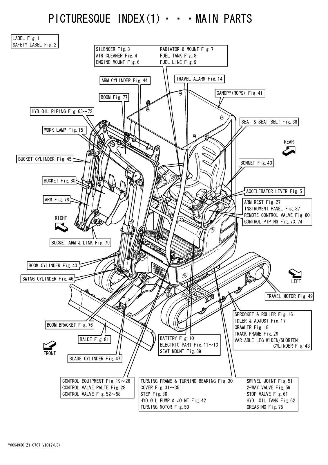 YANMAR ViO17 Excavator Parts Catalog Manual 2013 - WIRE BOUND - TOUGH COVERS