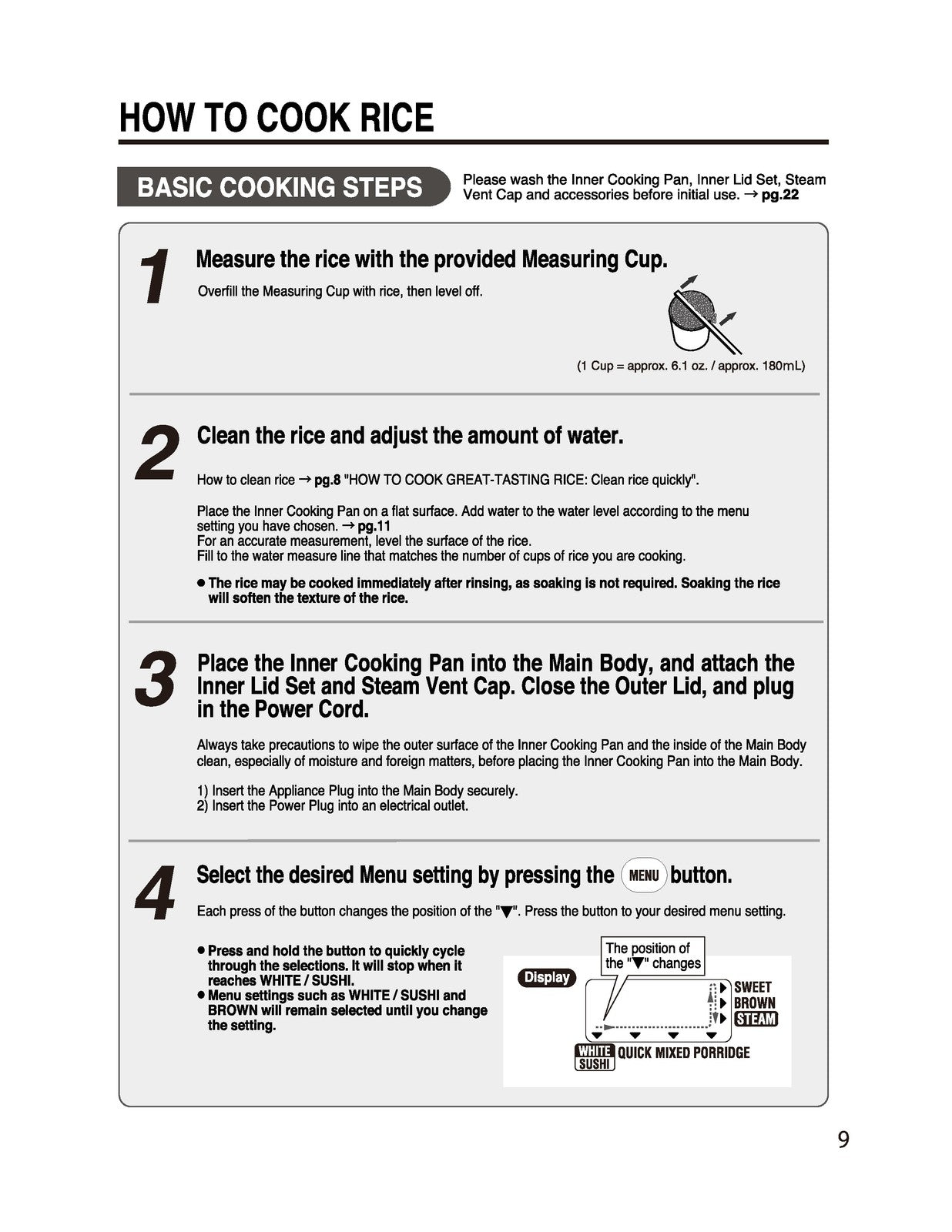 ZOJIRUSHI NL-AAC18 Rice Cooker User Manual - STEEL WIRE BOUND - TOUGH COVERS