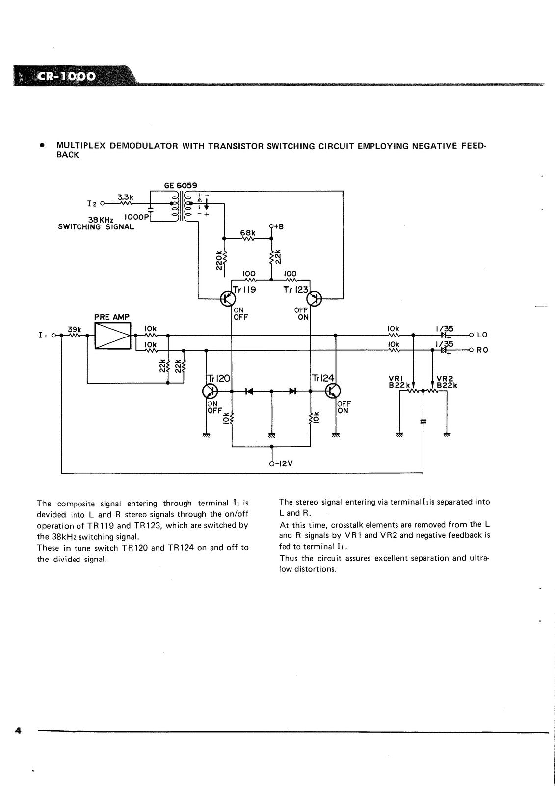 YAMAHA CR-1000 Receiver Service Manual - BOUND - COVERS - XL FOLDOUT PAGES