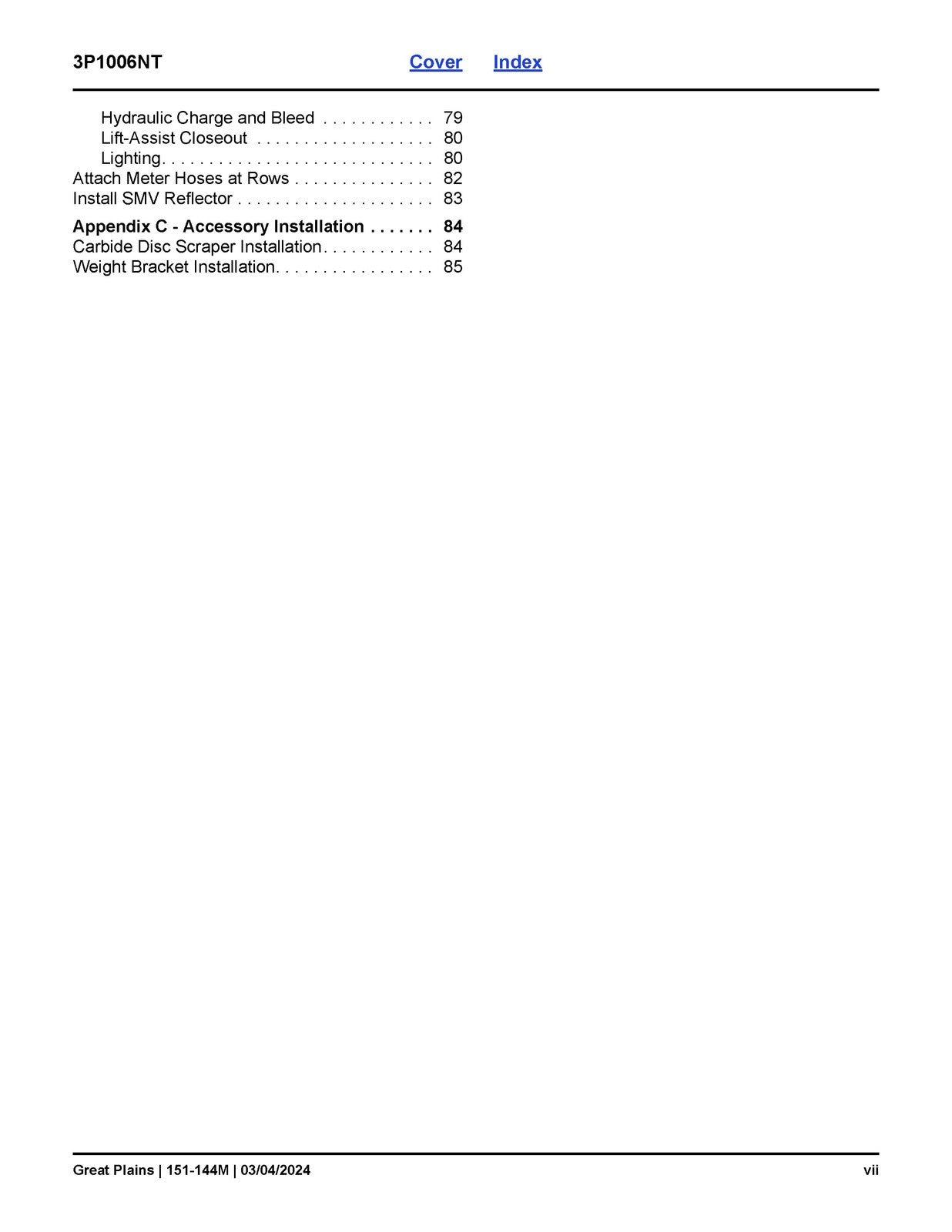 GREAT PLAINS 3P1006NT Semi-Mounted 10-Foot No-Till Drill Owners Manual - BOUND