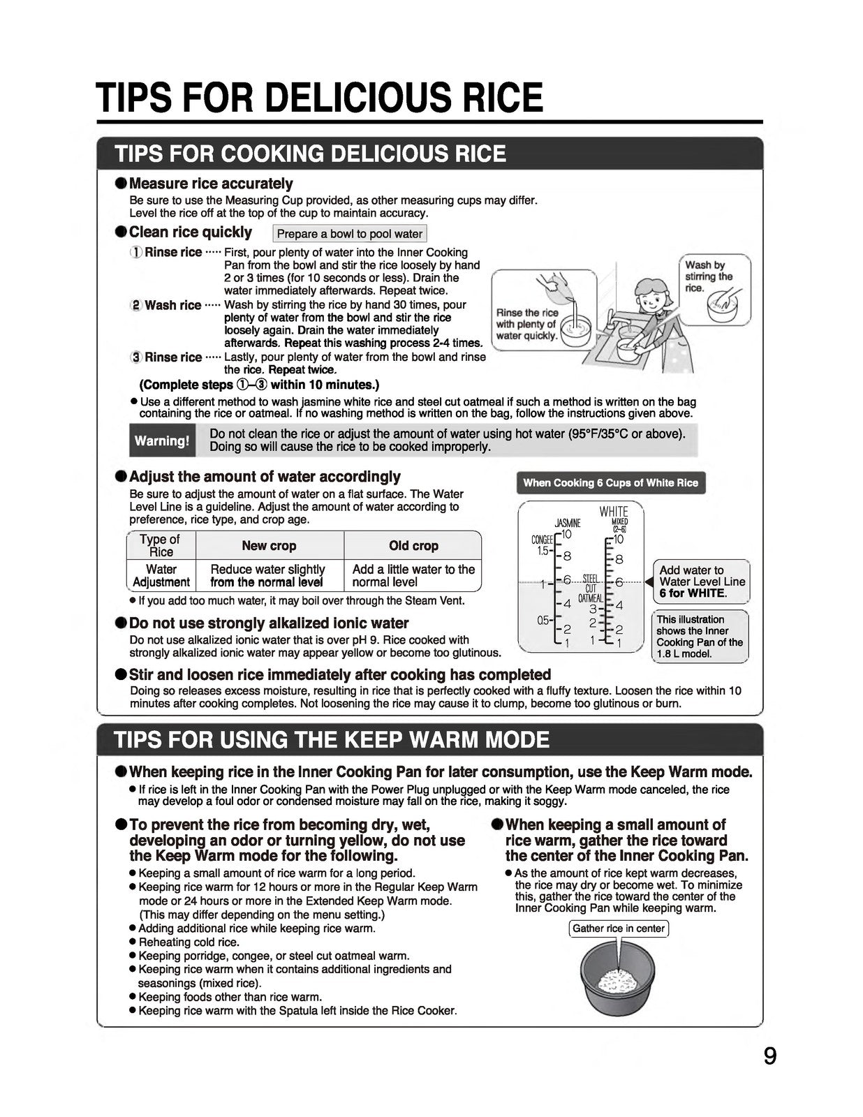 ZOJIRUSHI NW-JEC10 18 Pressure Induction Operating Instructions Manual - BOUND