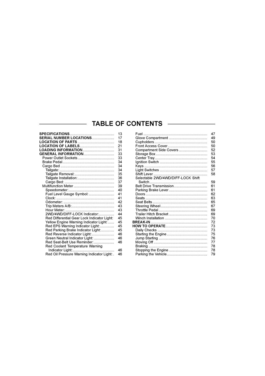 KAWASAKI Teryx Camo Owners Manual 2016 - STEEL WIRE BOUND - PROTECTIVE COVERS