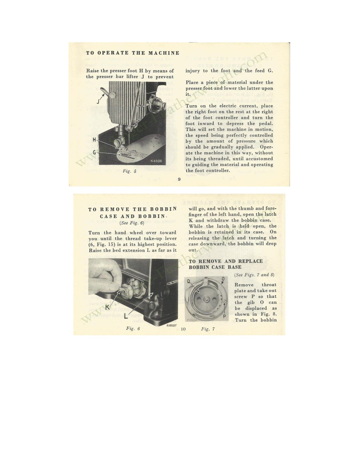 SINGER Featherweight 222K Instructions For Using Manual - WIRE BOUND - COVERS