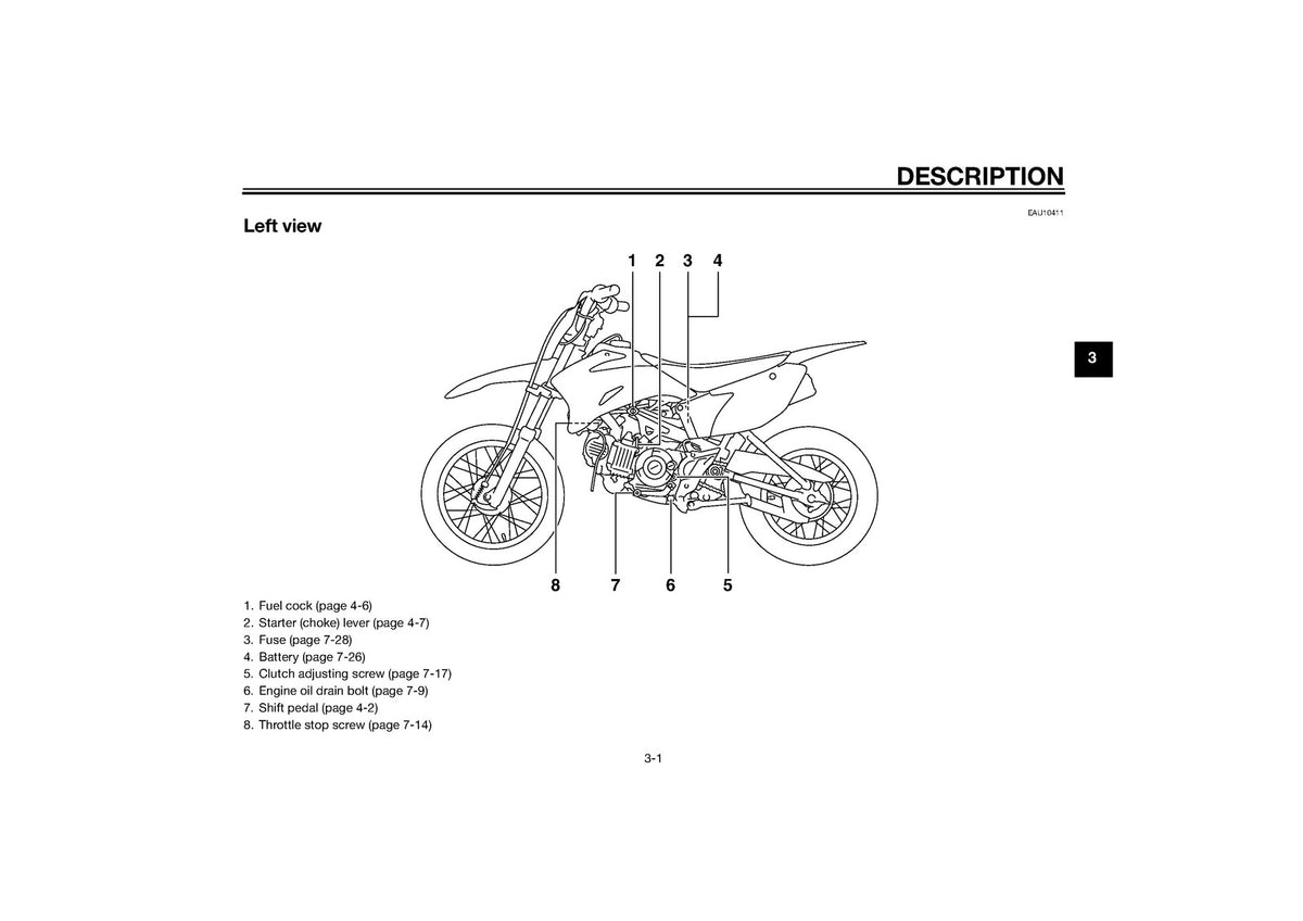 YAMAHA TT-R110E TT-R110EE Owners Manual 2013 - STEEL WIRE BOUND - TOUGH COVERS