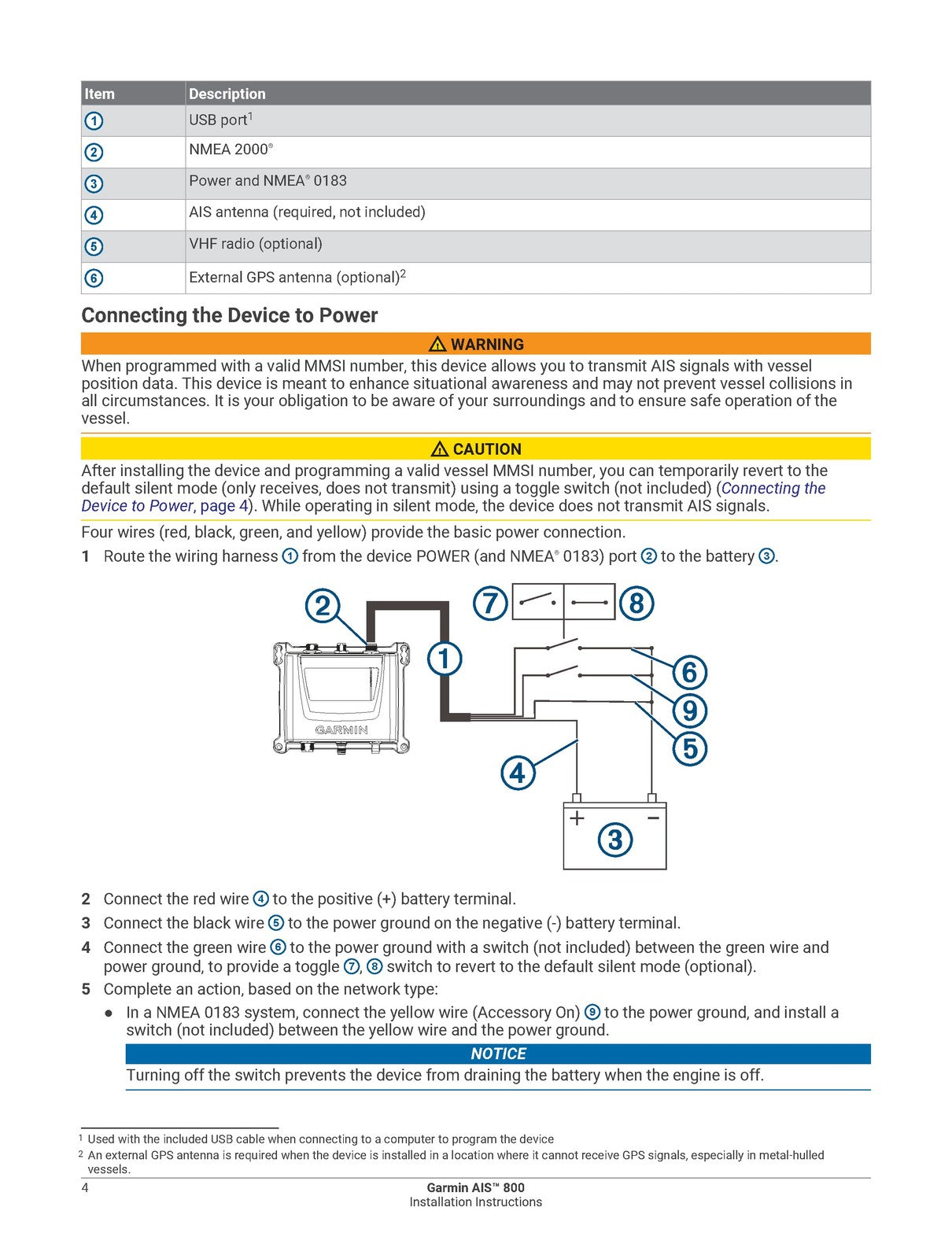 GARMIN AIS 800 Blackbox Transceiver Installation Tech Reference and Revision Man