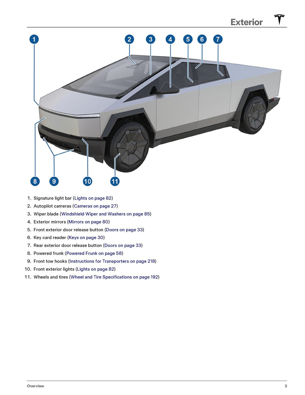 TESLA 2024 Cybertruck Owners Manual - STEEL WIRE BOUND - PROTECTIVE COVERS