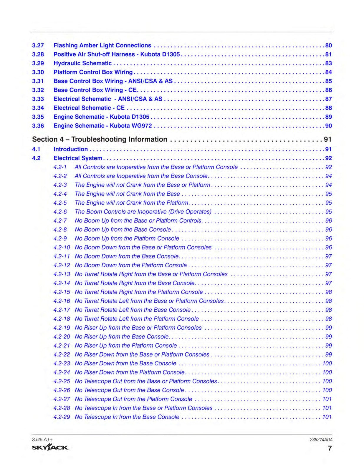 SKYJACK SJ45 AJ Articulating Boom Service Manual 2022 - WIRE BOUND - COVERS