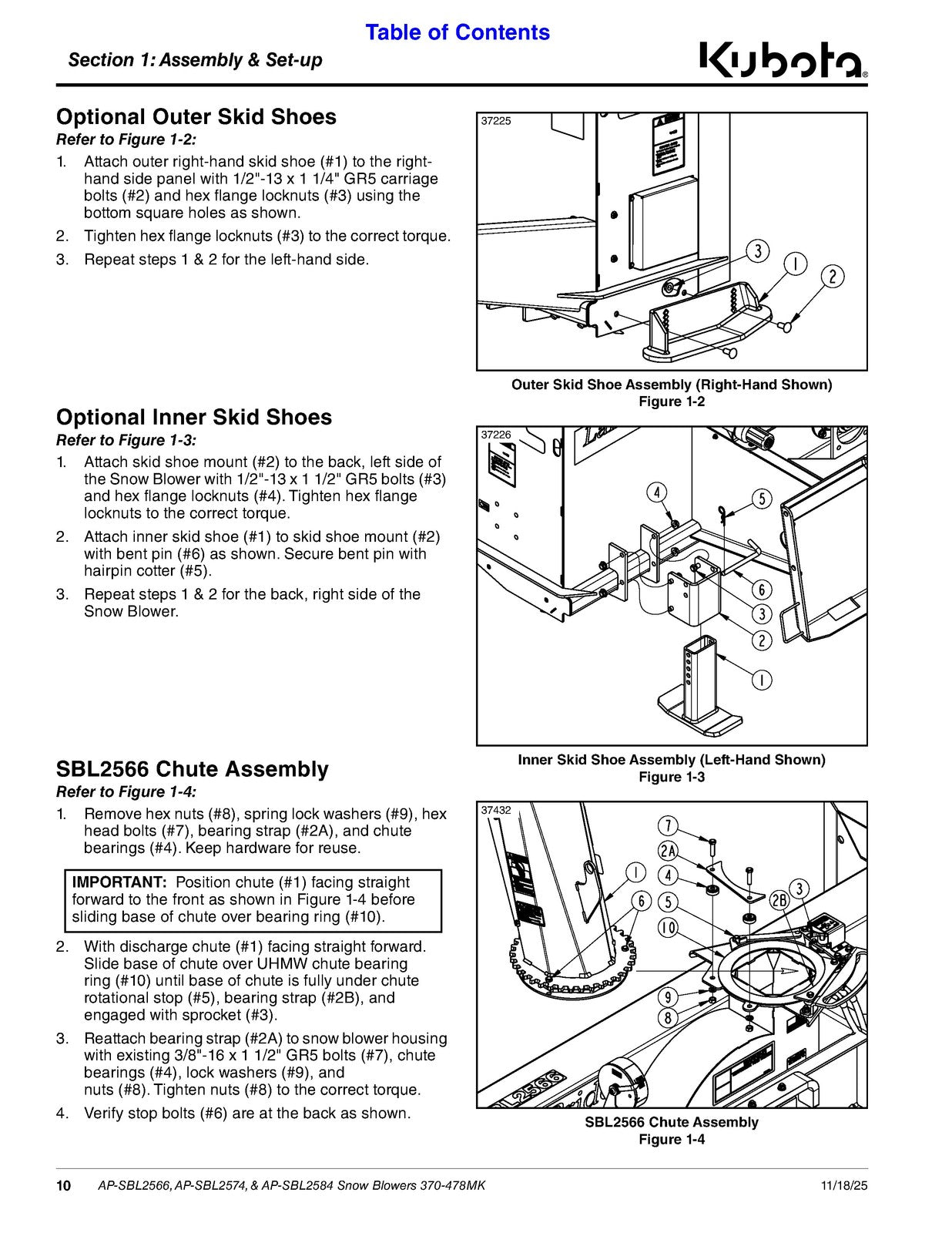 LAND PRIDE SBL25 Series Snow Blowers Operators Manual - WIRE BOUND - COVERS