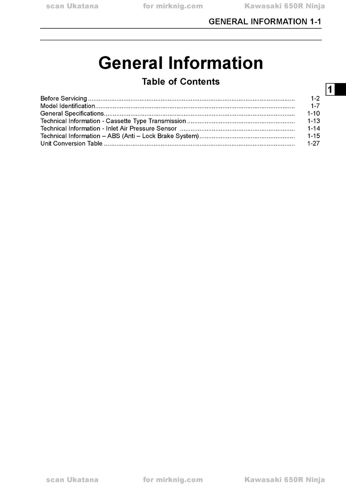 KAWASAKI Ninja 650R ER-6f ABS ER-6f Motorcycle Service Manual - WIRE BOUND