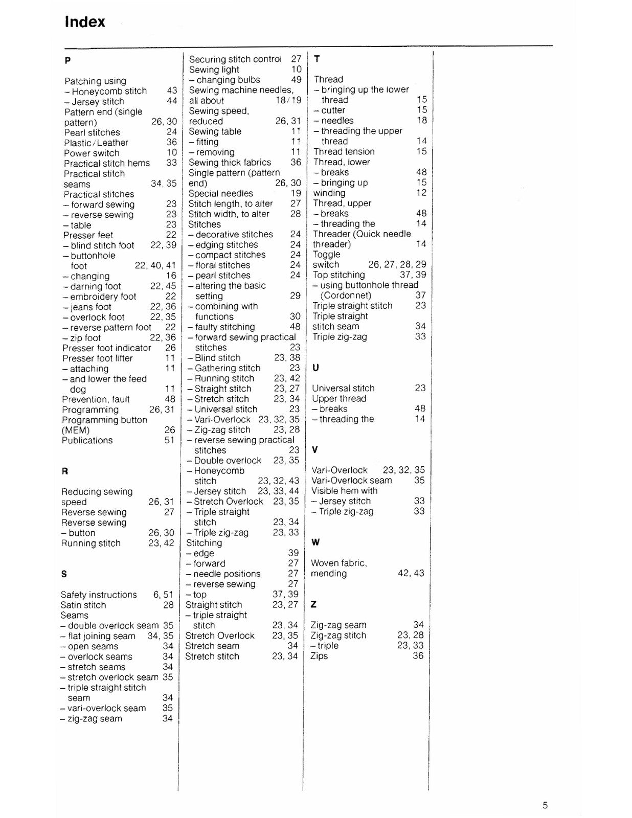 BERNINA Model 1090 Sewing Machine User Manual - STEEL WIRE BOUND - TOUGH COVERS