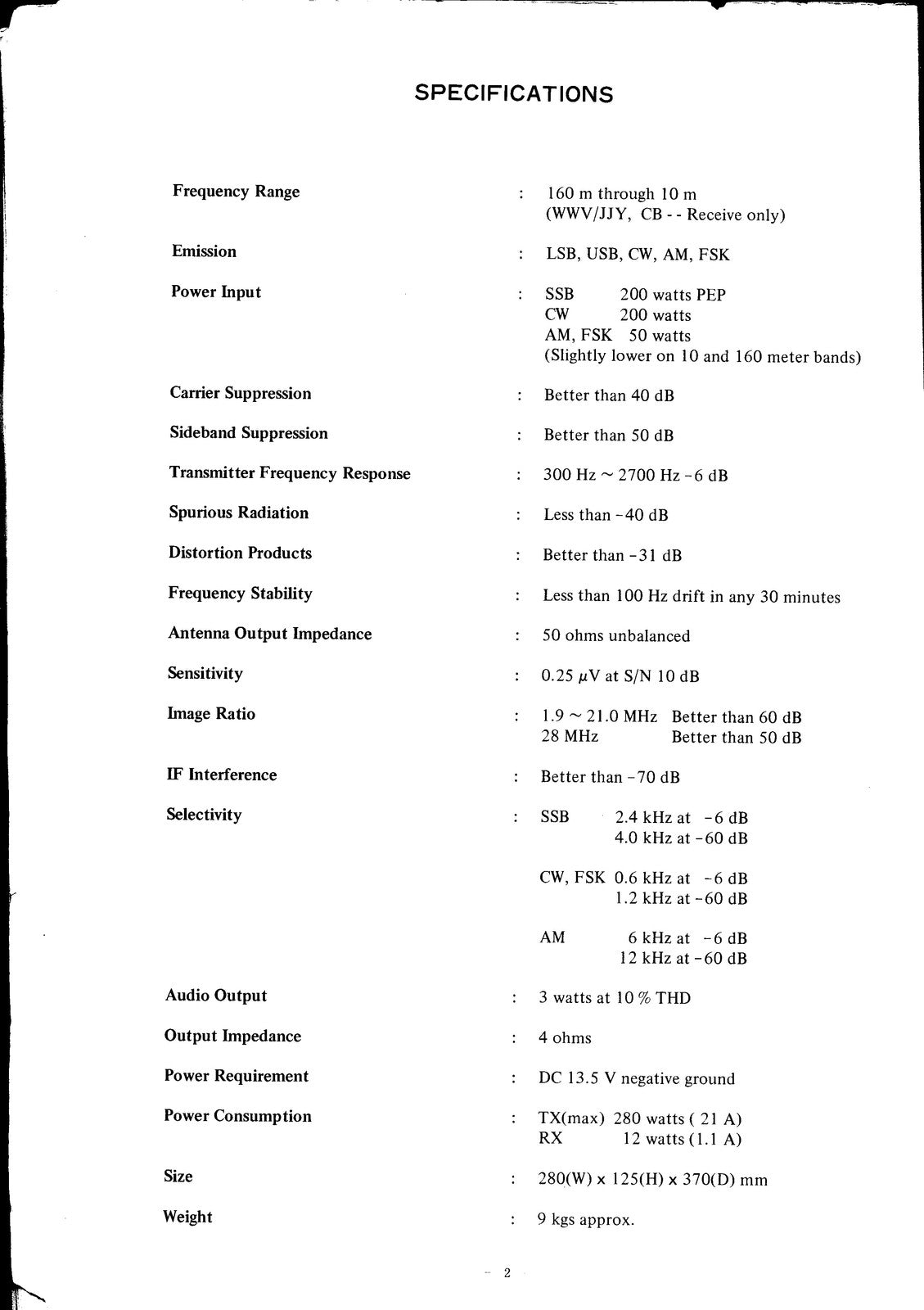 YAESU FT-301 Instruction and Service Manual - STEEL WIRE BOUND - TOUGH COVERS