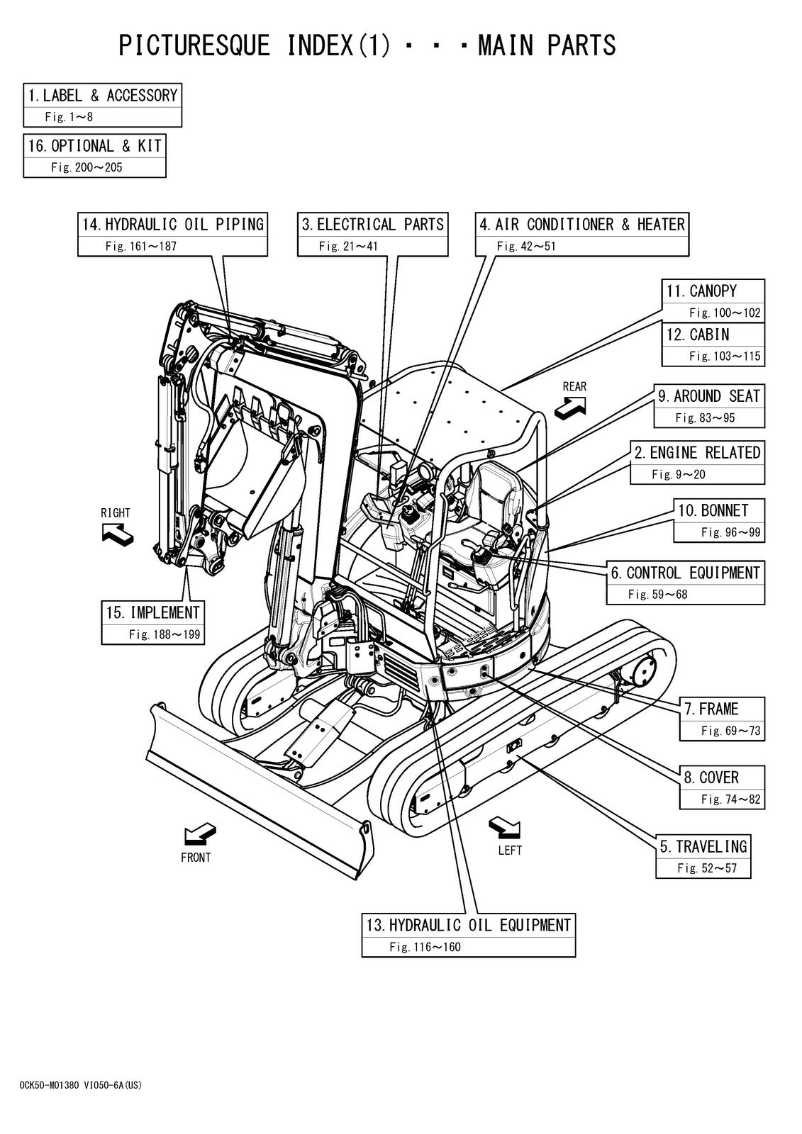 YANMAR ViO50-6A Excavator Parts Catalog Manual 2017 - WIRE BOUND - TOUGH COVERS