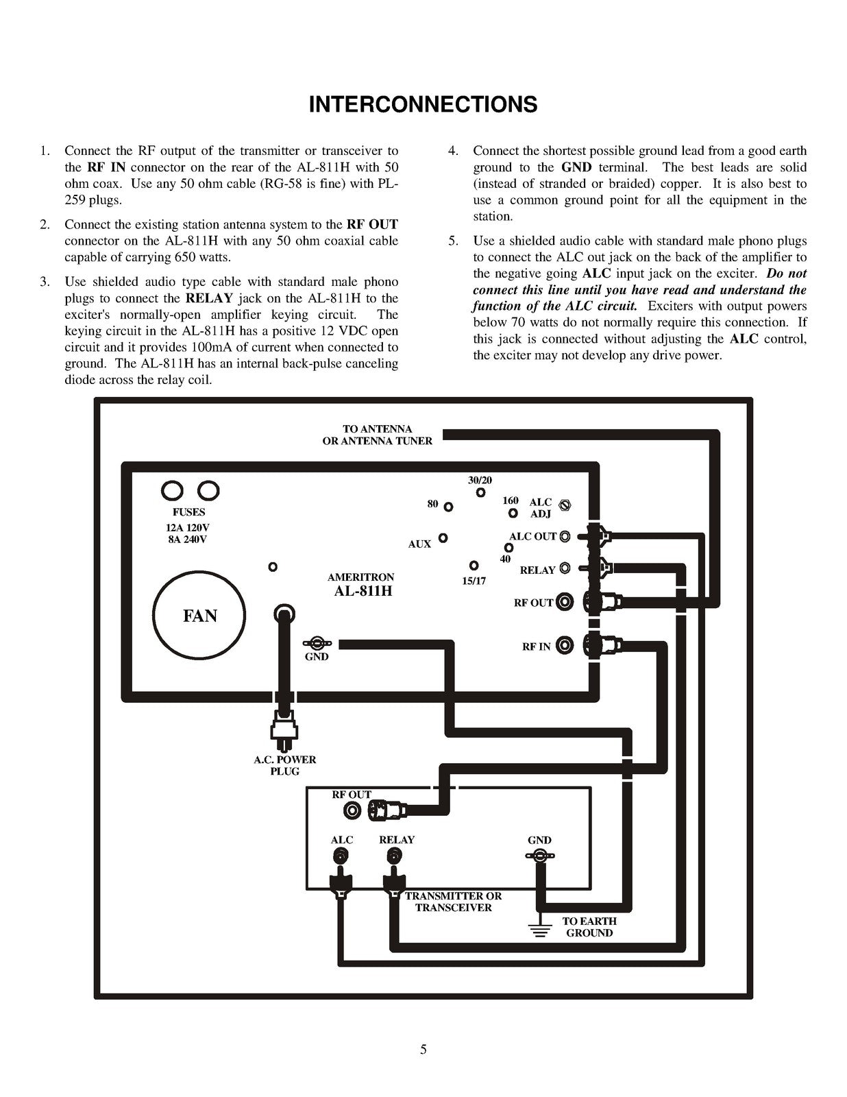 AMERITRON AL-811H HF Power Linear Amplifier Instruction Manual - WIRE BOUND