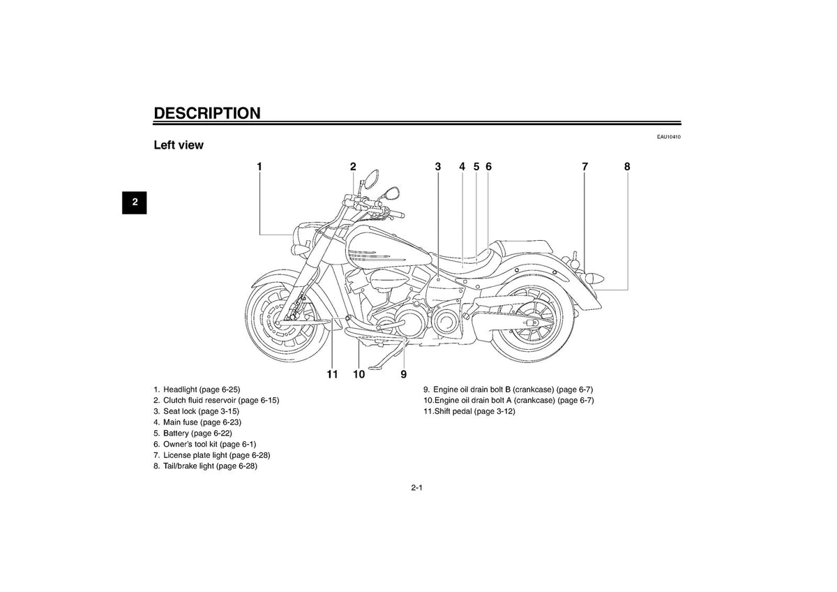 YAMAHA XV1900A Motorcycle Owners Manual 2008 - STEEL WIRE BOUND - TOUGH COVERS