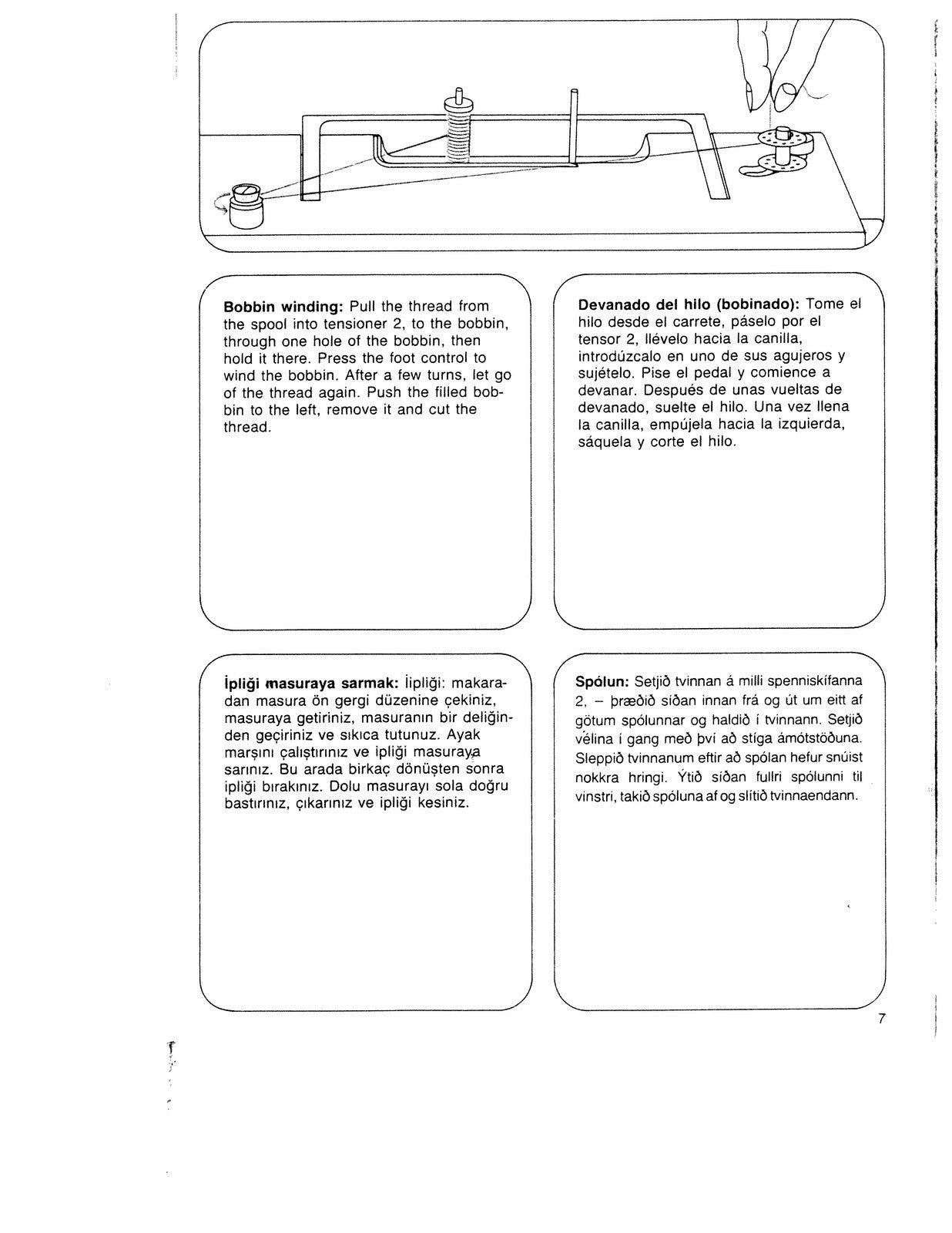 PFAFF Hobby 340 521 541 721 741 Sewing Machine Instruction Manual - WIRE BOUND
