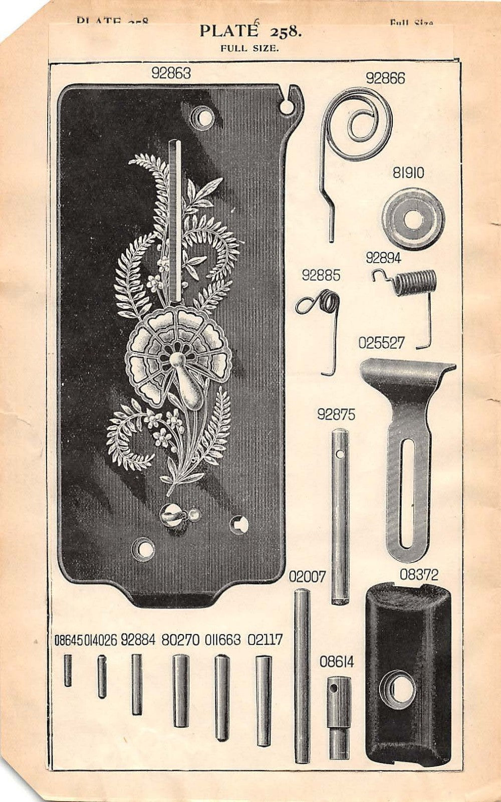 SINGER Class 48K Illustrated Parts List Manual 1908 - WIRE BOUND - TOUGH COVERS