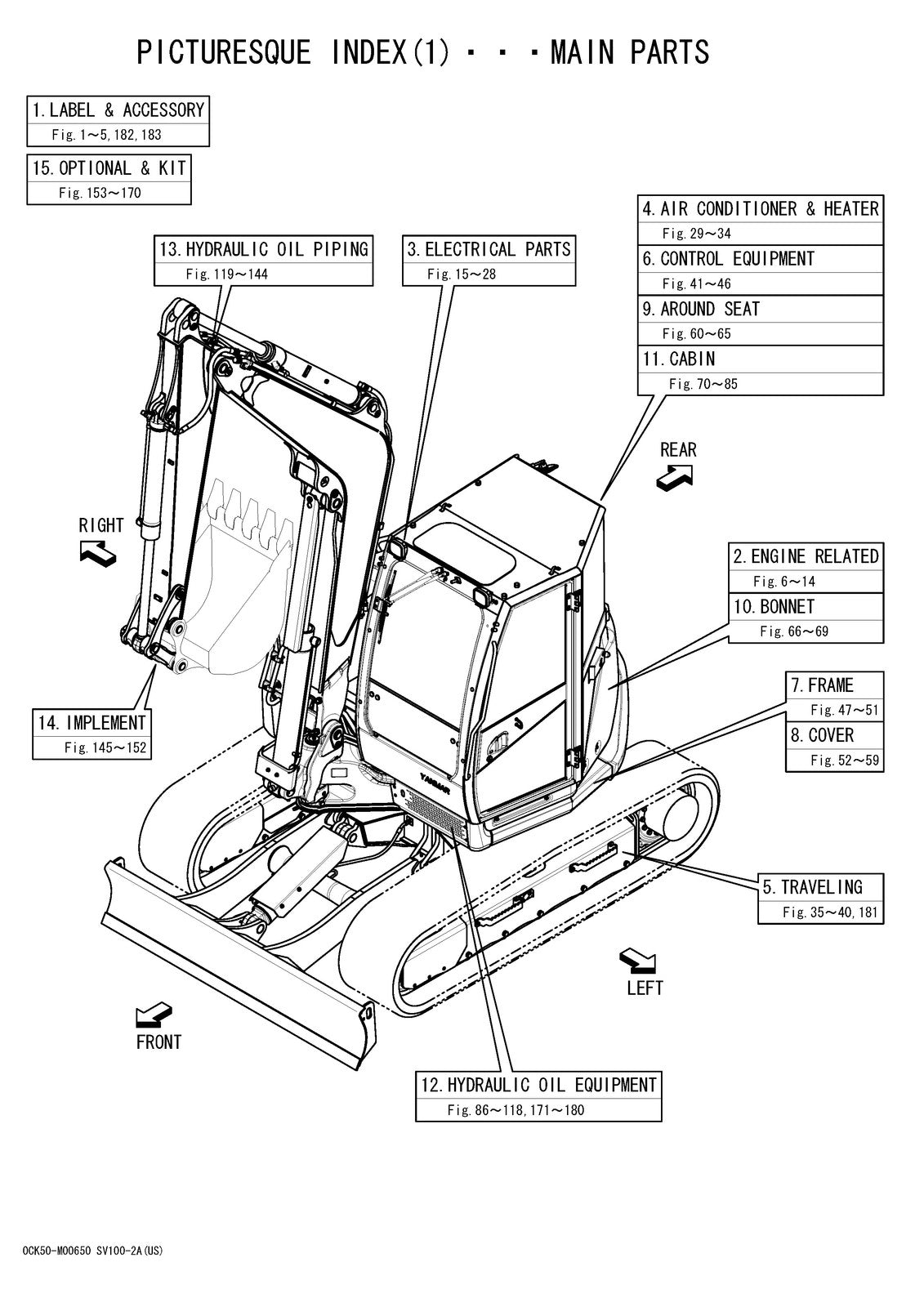 YANMAR SV100-2A Excavator Parts Catalog Manual 2017 - WIRE BOUND - TOUGH COVERS