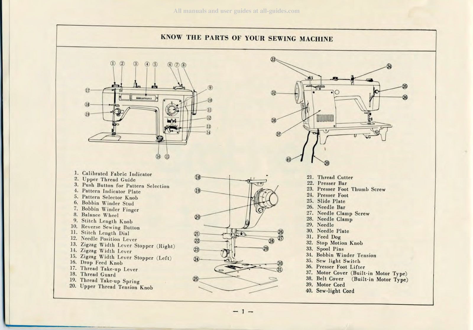 BROTHER 181 Sewing Machine Instruction Manual - STEEL WIRE BOUND - TOUGH COVERS