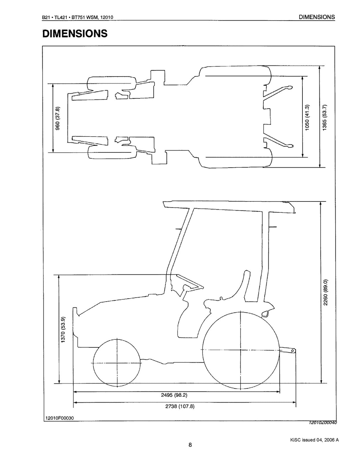 KUBOTA B21 TL421 BT751 Loader Backhoe Service Parts Manual BUNDLE - WIRE BOUND