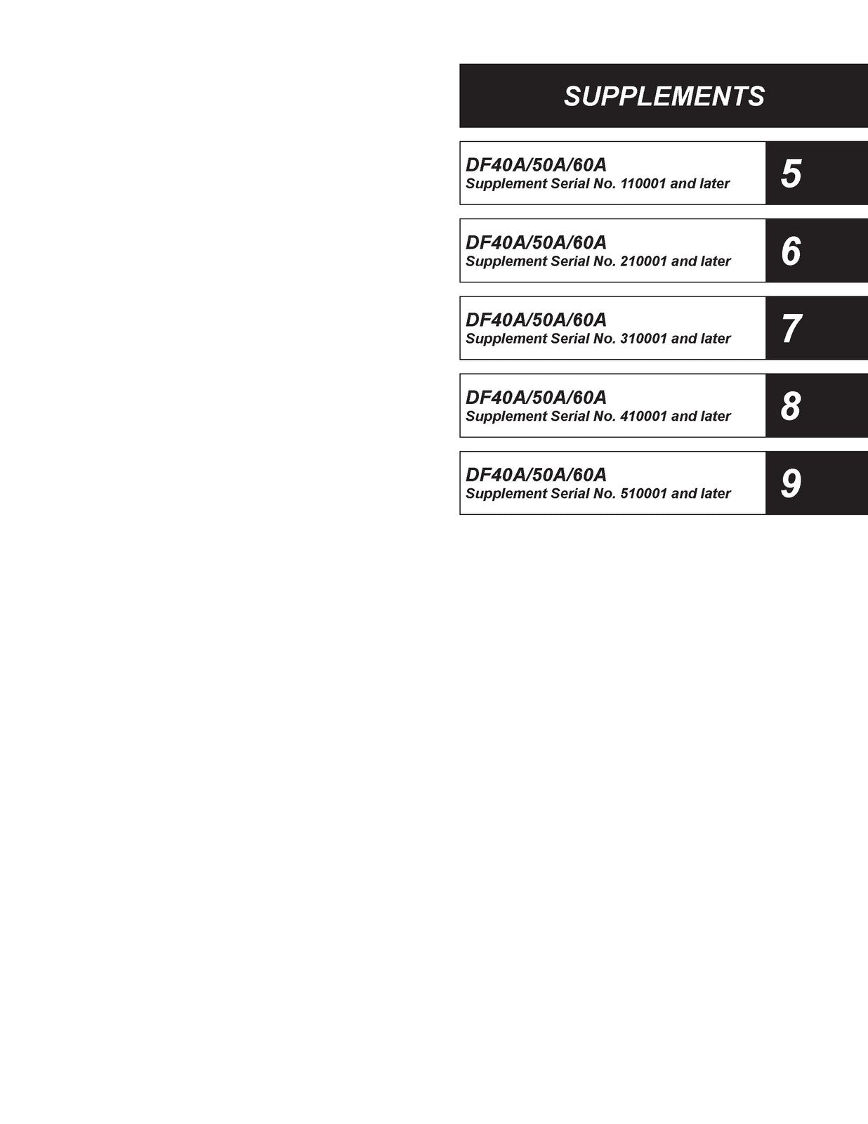 SUZUKI DF40A DF50A DF60A Outboard Service Manual 2011 - WIRE BOUND - COVERS
