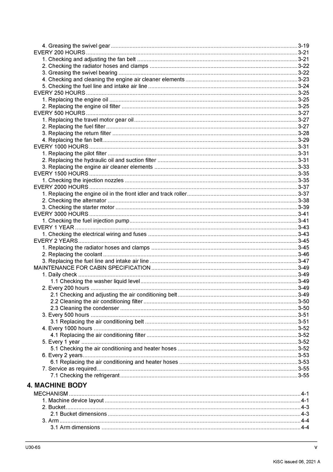 KUBOTA U30-6S Excavator Workshop Service Manual - BOUND - COVERS - XL FOLDOUTS