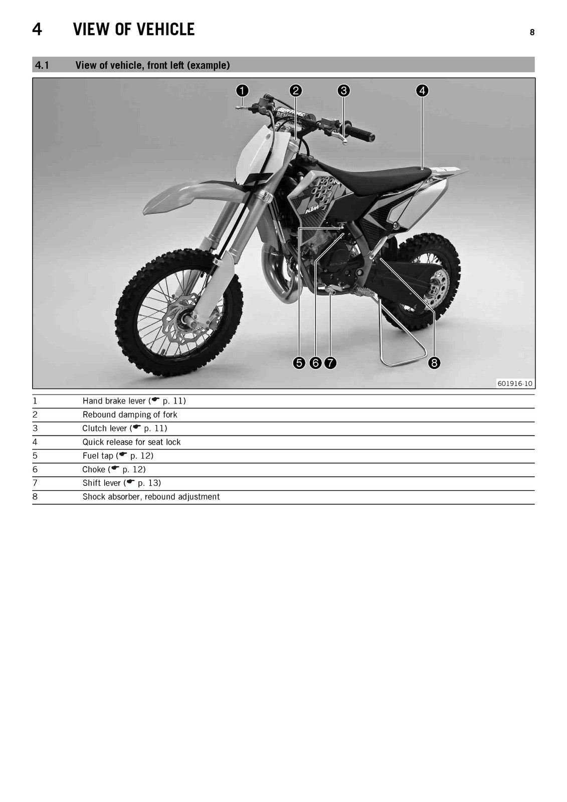 KTM 65 SX Motorcycle Owners Manual 2013 - STEEL WIRE BOUND - PROTECTIVE COVERS