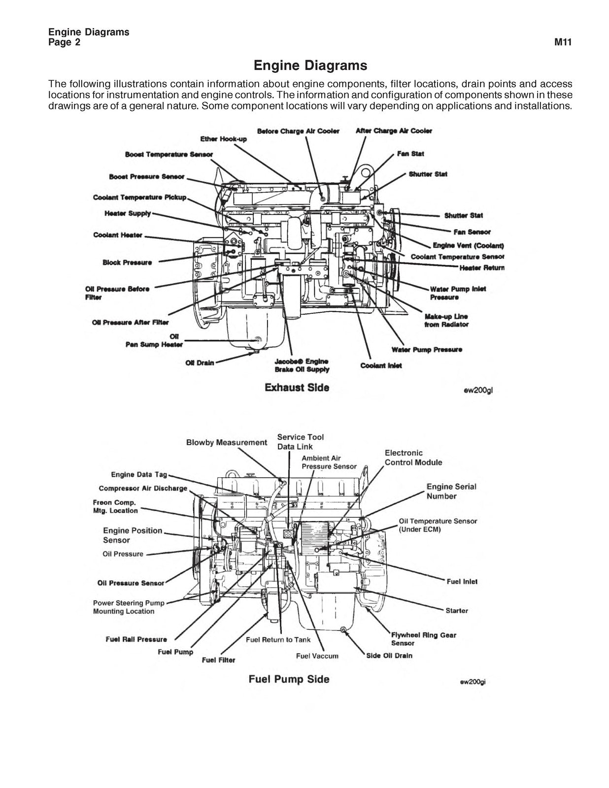 CUMMINS M11 Series Engine Specification Manual 1994 - WIRE BOUND - TOUGH COVERS