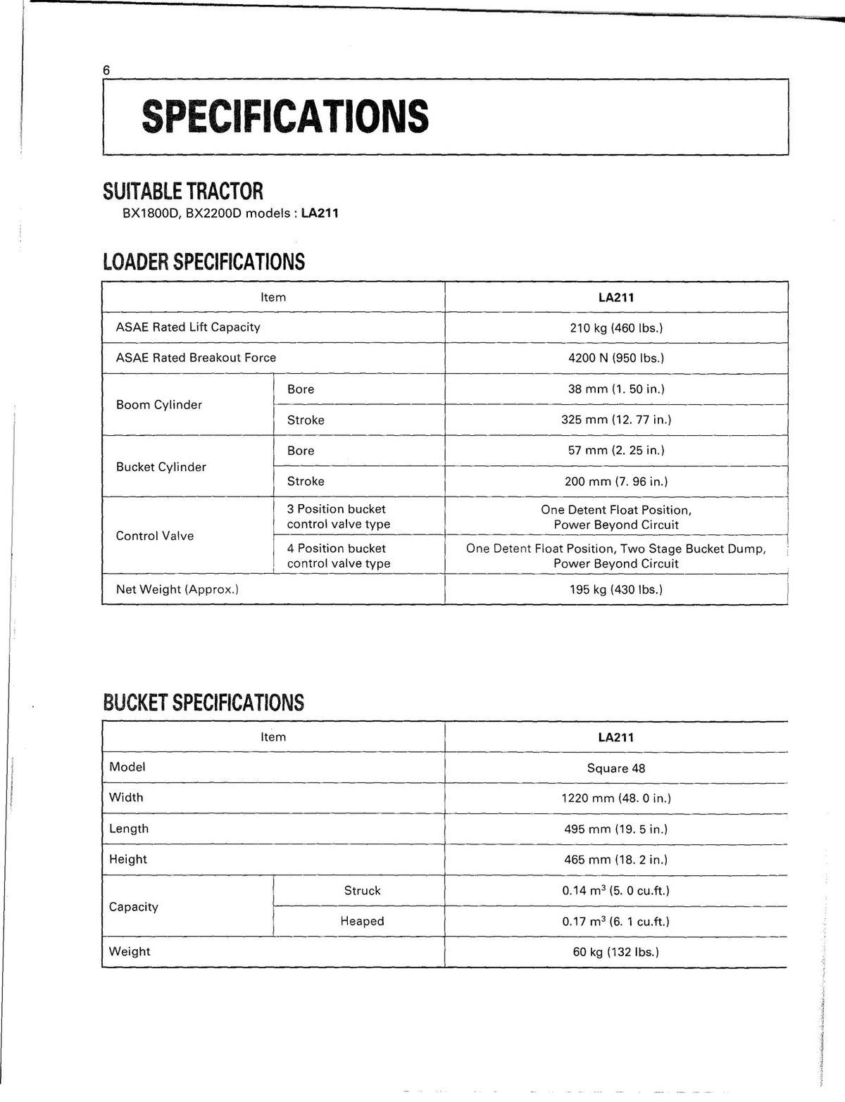 KUBOTA LA211 Front Loader Operators & Parts Manual BUNDLE - WIRE BOUND - COVERS