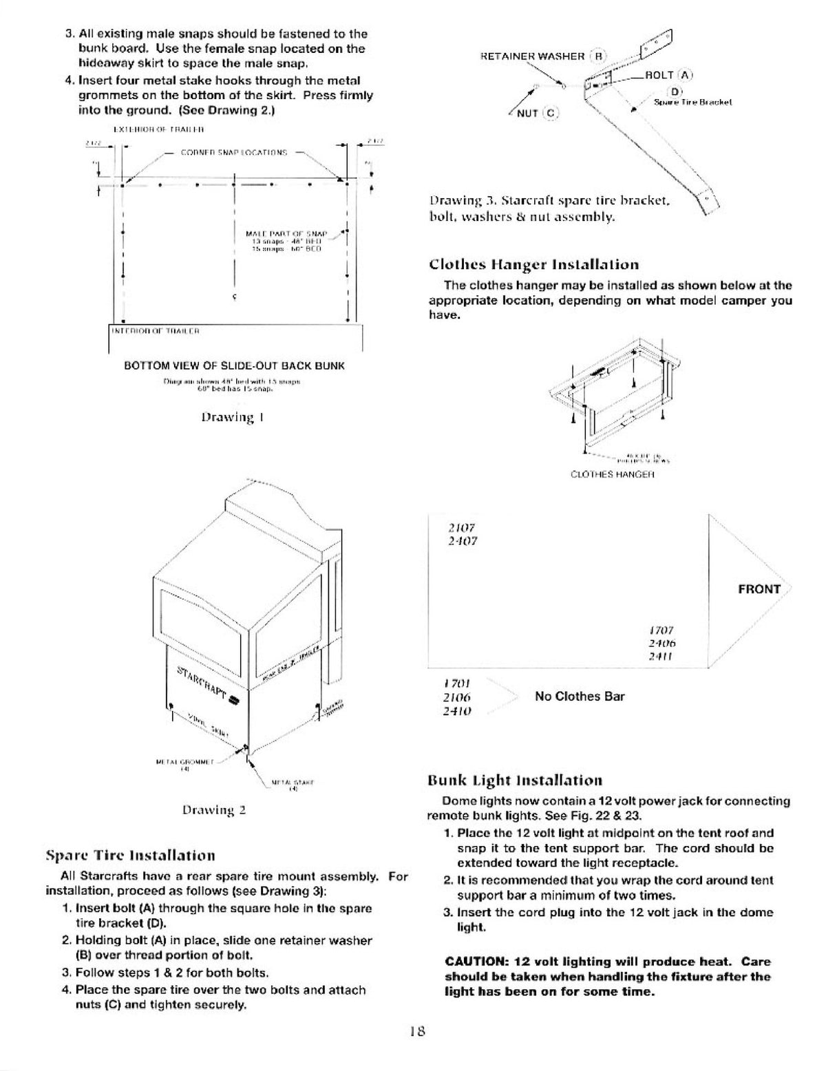 STARCRAFT 2006 Folding Camping Trailers Owners Manual - WIRE BOUND - COVERS