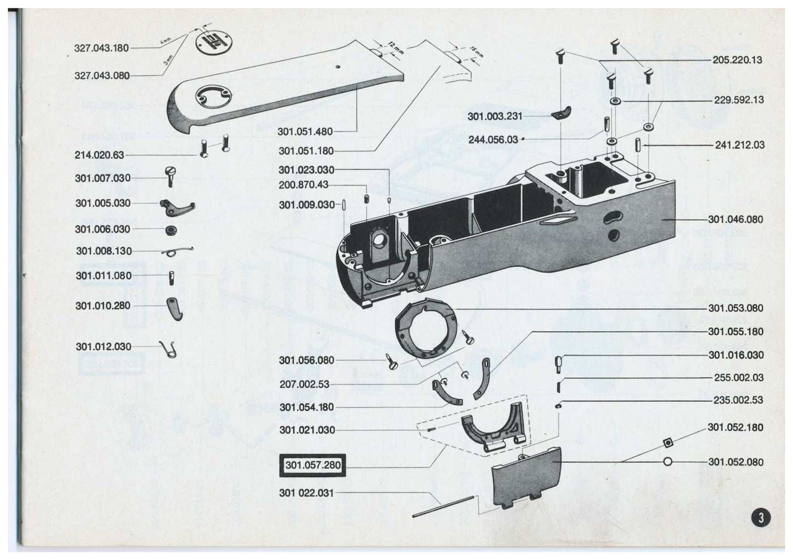 BERNINA 530 Record Sewing Machine Illustrated Parts Manual - WIRE BOUND - COVERS