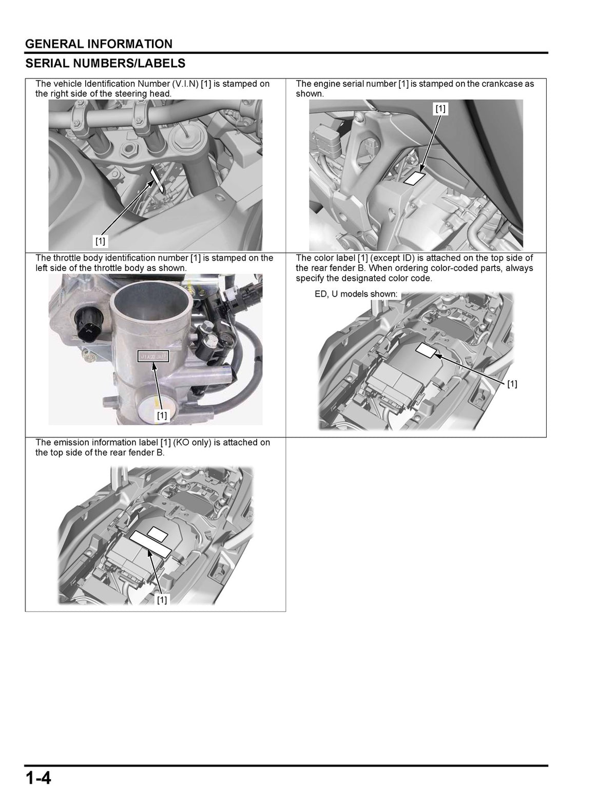 HONDA CRF1100A AL A2 AL2 A4 AL4 D DL D2 DL2 D4 DL4 Shop Manual, FOLDOUTS