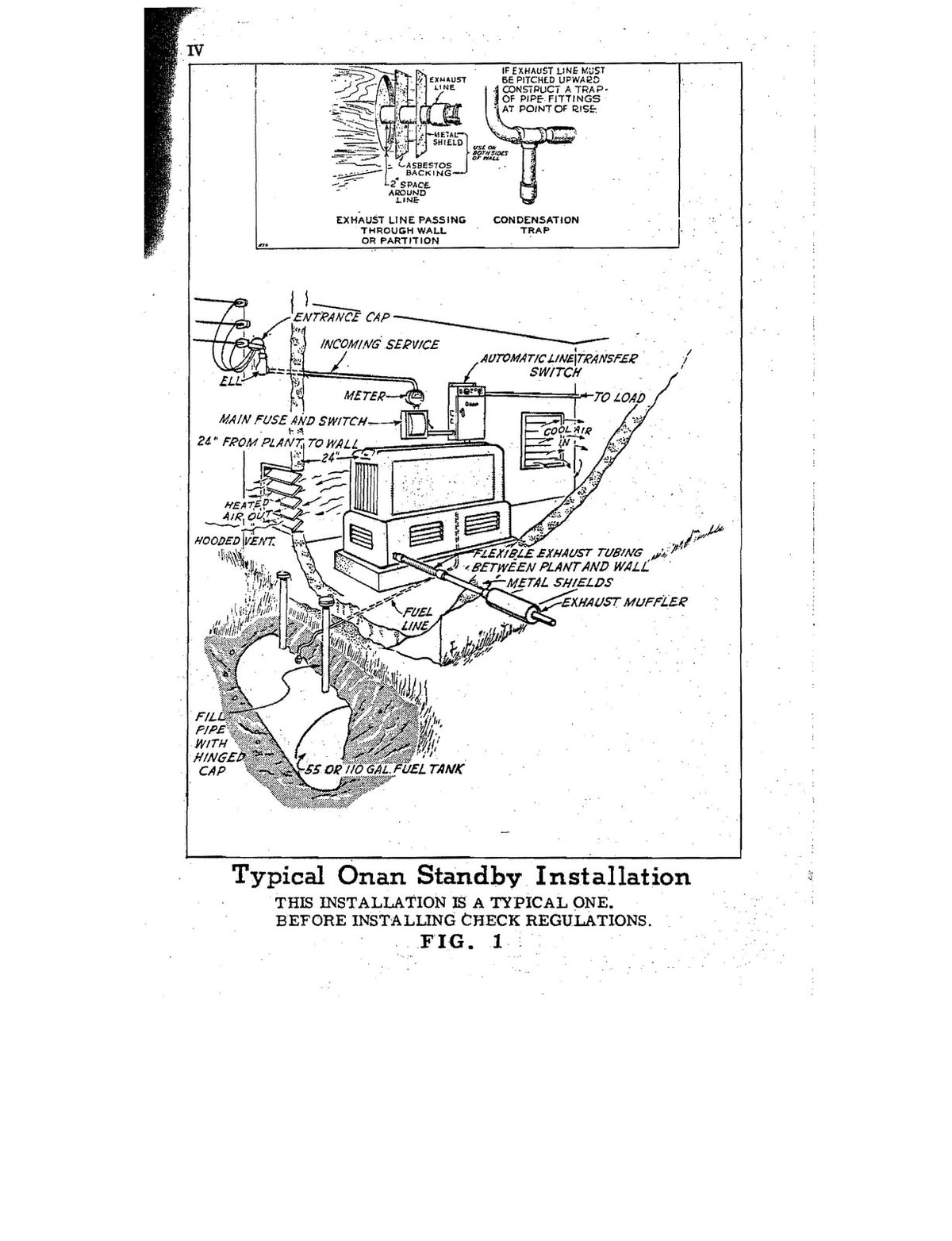 ONAN 903-0008 GO Spec A-K Genset Operators Manual - WIRE BOUND - TOUGH COVERS