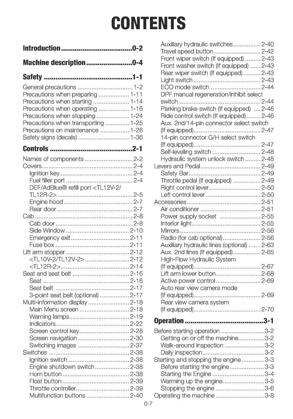 TAKEUCHI TL10V2 TL12V2 TL12R2 TRACK LOADER OPERATOR MANUAL - WIRE BOUND - COVERS