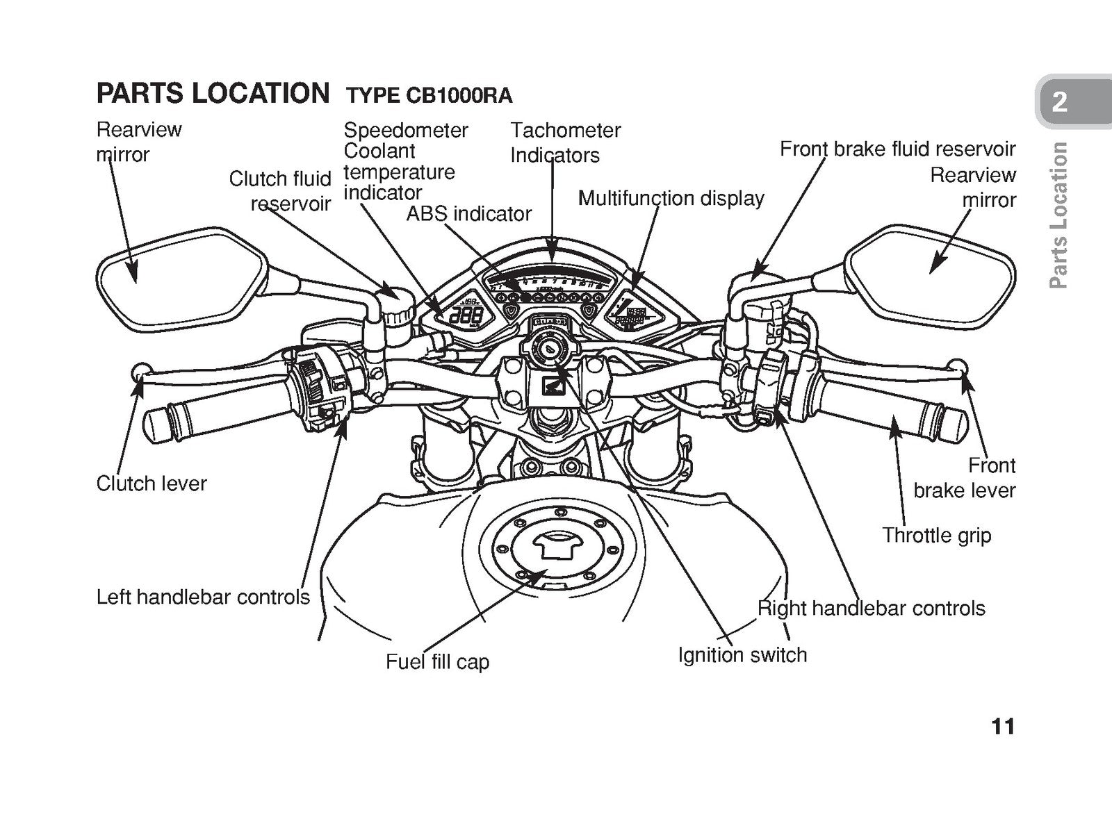 HONDA CB1000R CB1000RA Owners Manual 2009 - STEEL WIRE BOUND - PROTECTIVE COVERS