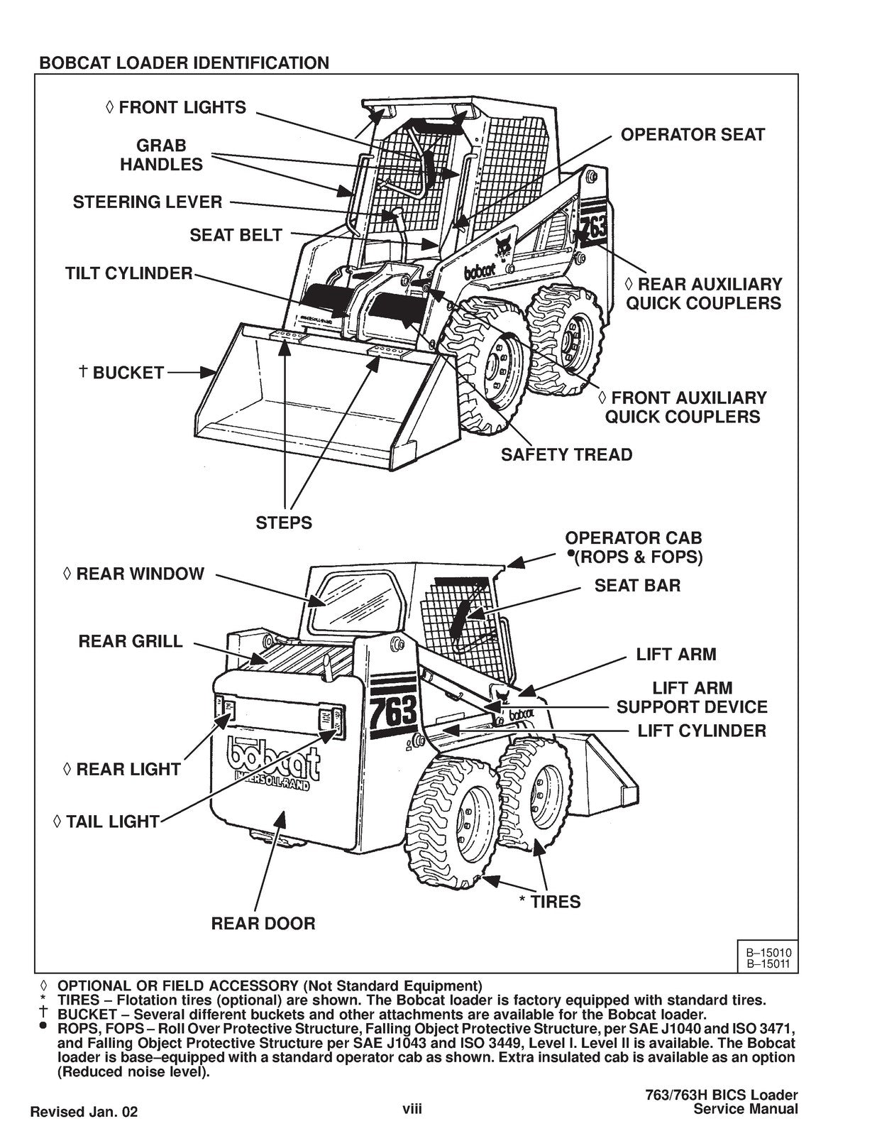 BOBCAT 763 High Flow Skid Steer Loader SERVICE MANUAL, BOUND, COVERS, FOLDOUTS