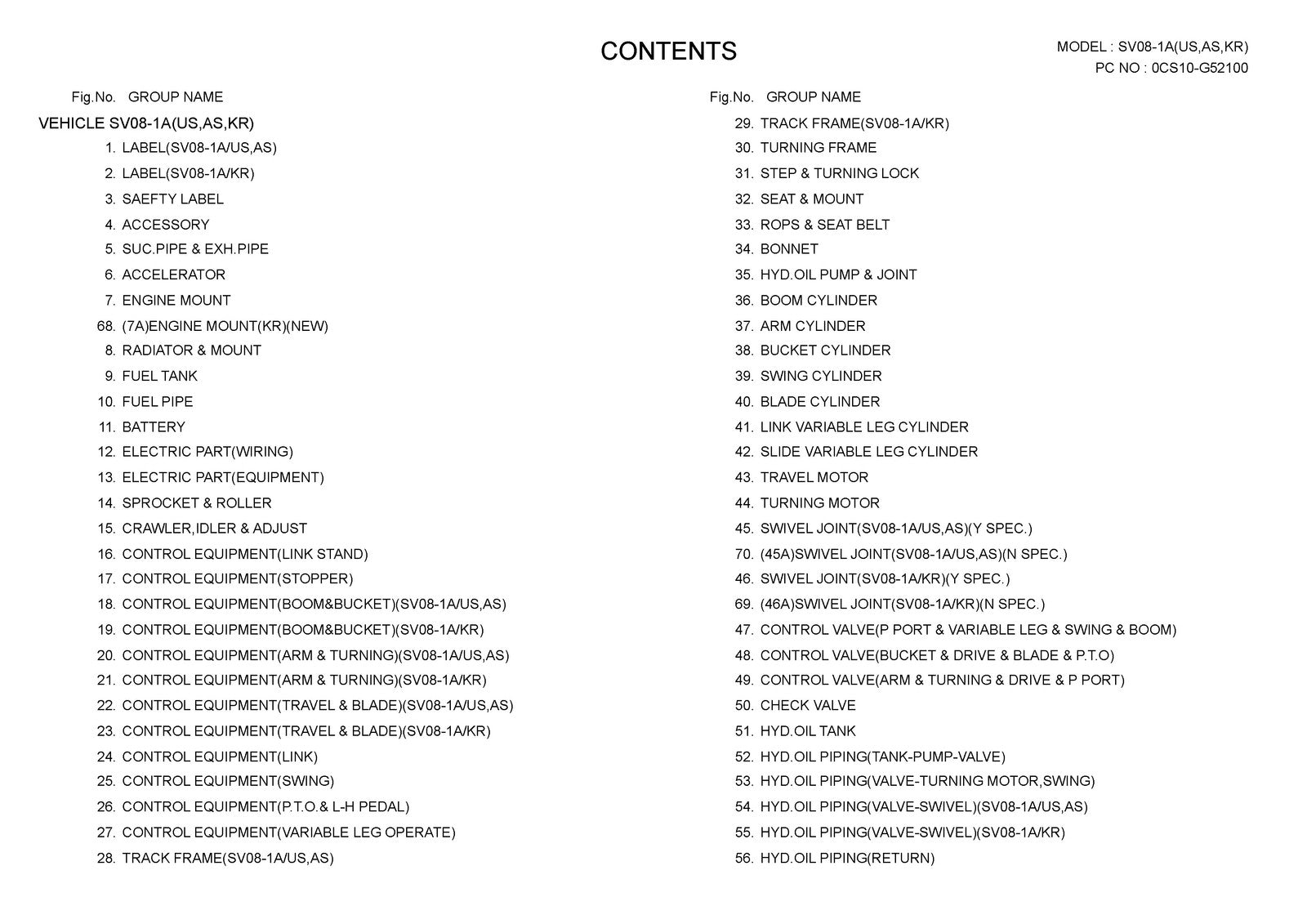 YANMAR SV08-1A Excavator Parts Catalog Manual 2013 - WIRE BOUND - TOUGH COVERS