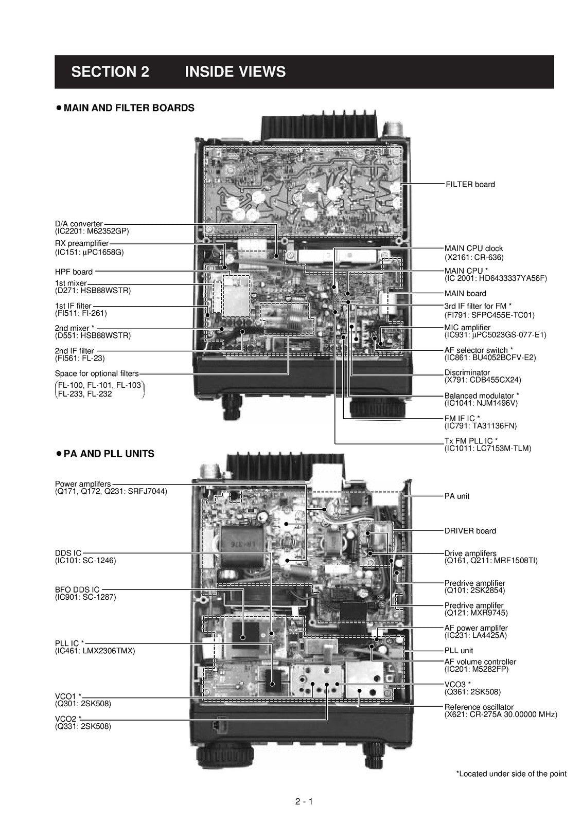 ICOM IC-706MK2G HF VHF UHF All Mode Transceiver Service Manual, FOLDOUTS