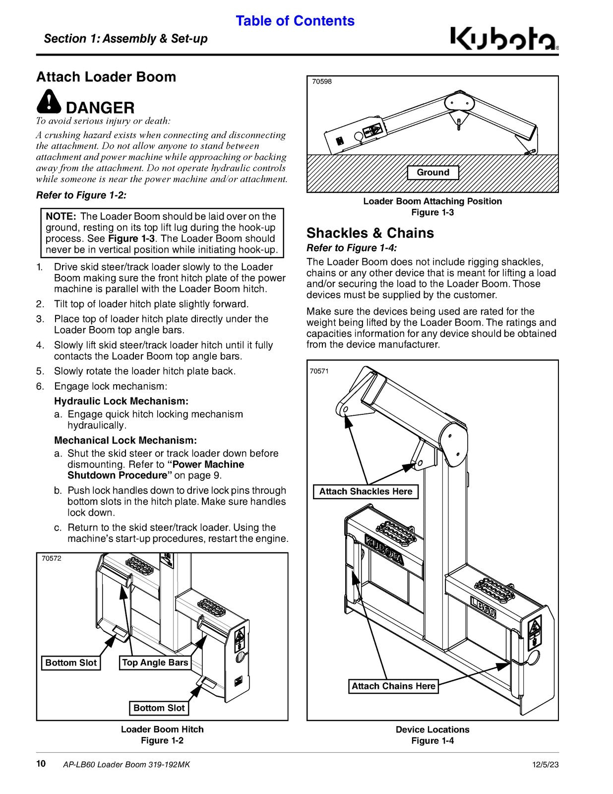 LAND PRIDE LB60 Loader Boom Operators Manual - STEEL WIRE BOUND - TOUGH COVERS