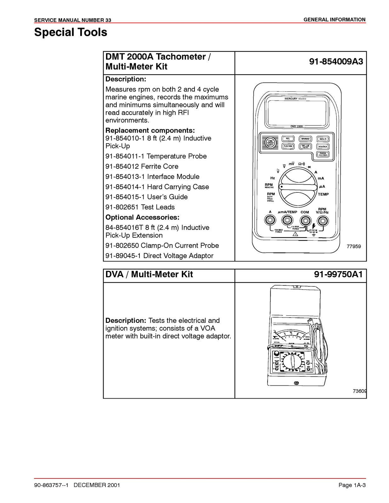 MERCURY MERCRUISER PCM 555 Diagnostics Manual 2001 SN 0M000000 Up, FOLDOUTS