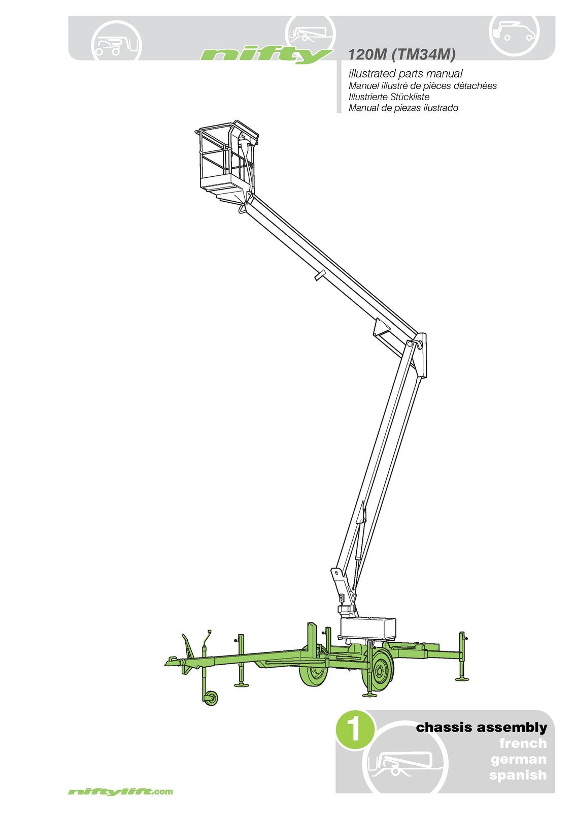 NIFTYLIFT 120M TM34M Illustrated Parts Manual 2018 - WIRE BOUND - TOUGH COVERS