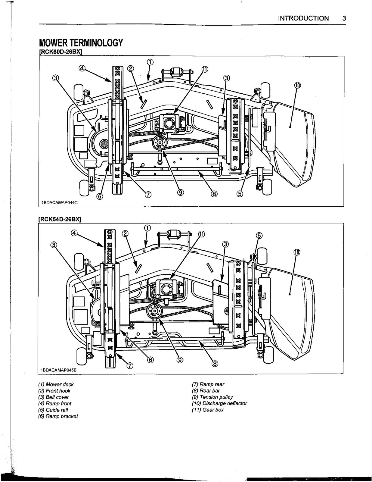 KUBOTA RCK60D-26BX Drive-Over Deck Manual - STEEL WIRE BOUND - PROTECTIVE COVERS